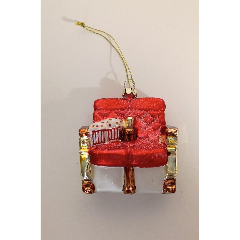 Cinema Movie Theatre Seats Hand Blown Glass‎ Christmas Ornament Popcorn Buckets